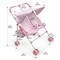 Badger Basket Folding Double Doll Umbrella Stroller - Pink/Gingham